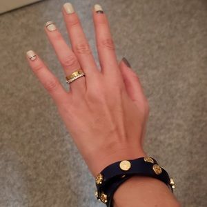 Tory Burch leather studded wrap bracelet